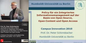 Miniaturansicht - Policy für ein integriertes Informationsmanagement auf der Basis von Open Source, Open Content und Open Access