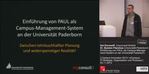 Miniaturansicht - Einführung von PAUL als Campus-Management-System an der Universität Paderborn: Zwischen lehrbuchhafter Planung und widerspenstiger Realität!