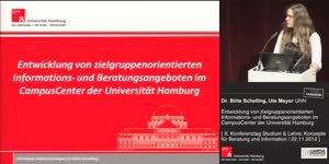 Miniaturansicht - Entwicklung von zielgruppenorientierten Informations- und Beratungsangeboten im CampusCenter der Universität Hamburg