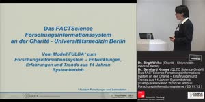 Thumbnail - Das FACTScience Forschungsinformationssystem an der Charité