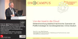 Thumbnail - Von der Insel in die Cloud: Weiterentwicklung didaktisch-technischer Szenarien als Plattformstrategie für berufsbegleitende Online-Weiterbildung