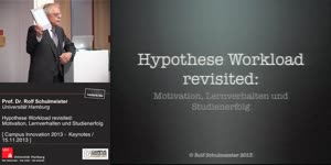 Miniaturansicht - Hypothese Workload revisited: Motivation, Lernverhalten und Studienerfolg