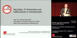 Thumbnail - Big Data, IT-Sicherheit und Datenschutz in Hochschulen
