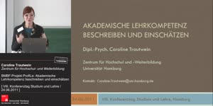 Thumbnail - BMBF-Projekt ProfiLe Hamburg: Akademische Lehrkompetenz beschreiben und einschätzen