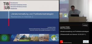 Thumbnail - Literaturverwaltung und Publikationsstrategien