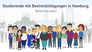 Thumbnail - Studierende mit Beeinträchtigungen in Hamburg. Gehörst du dazu?